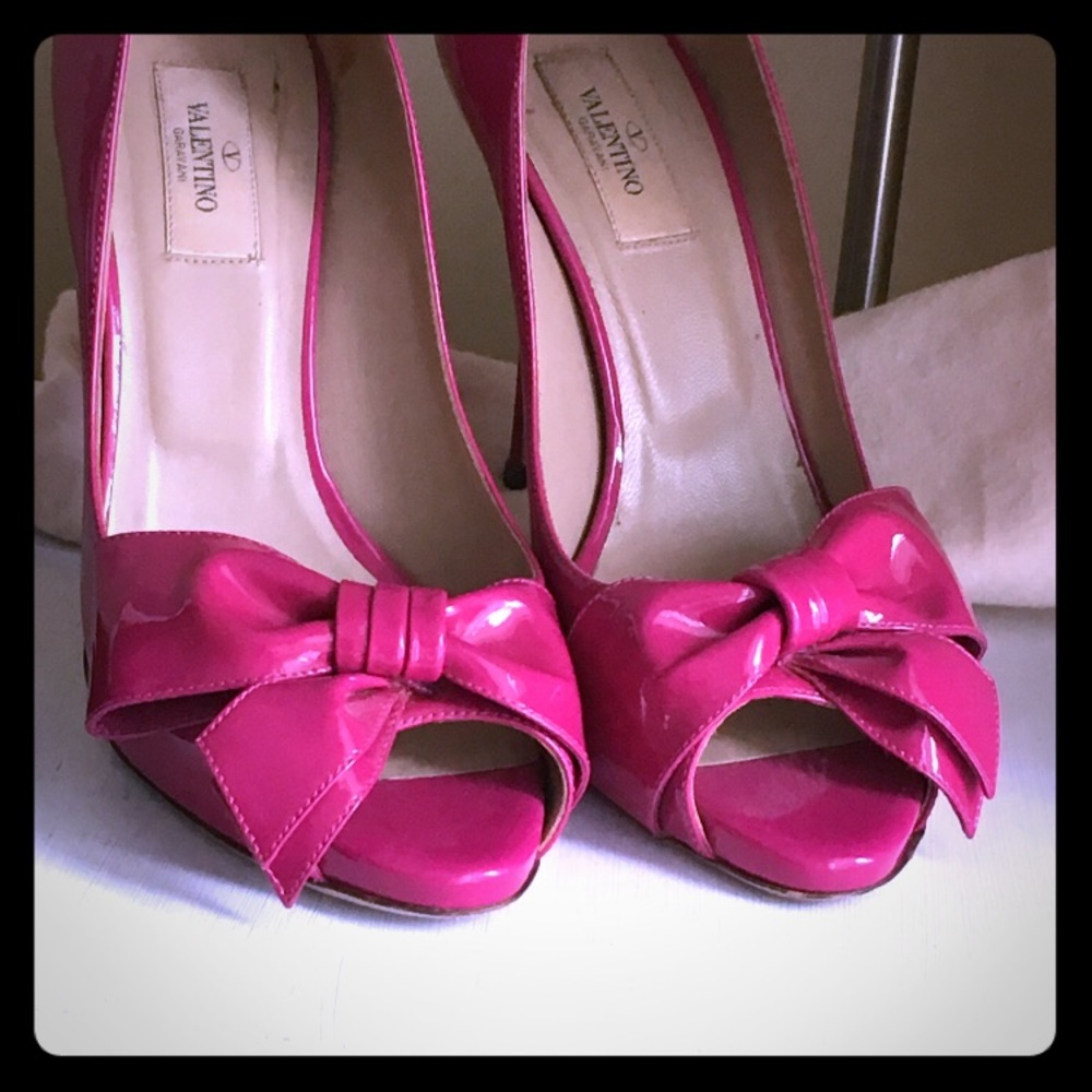 Valentino couture bow pumps